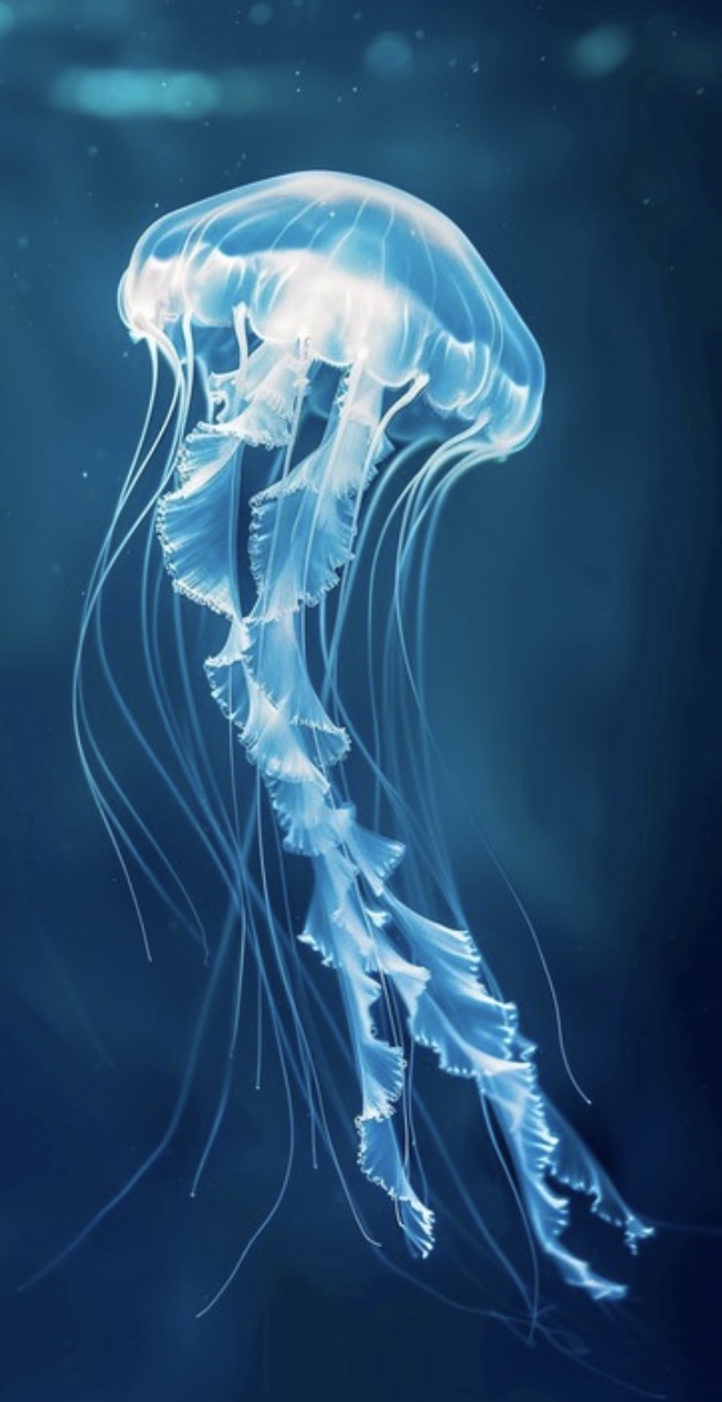 Bioluminescent jellyfish - spiritual alignment